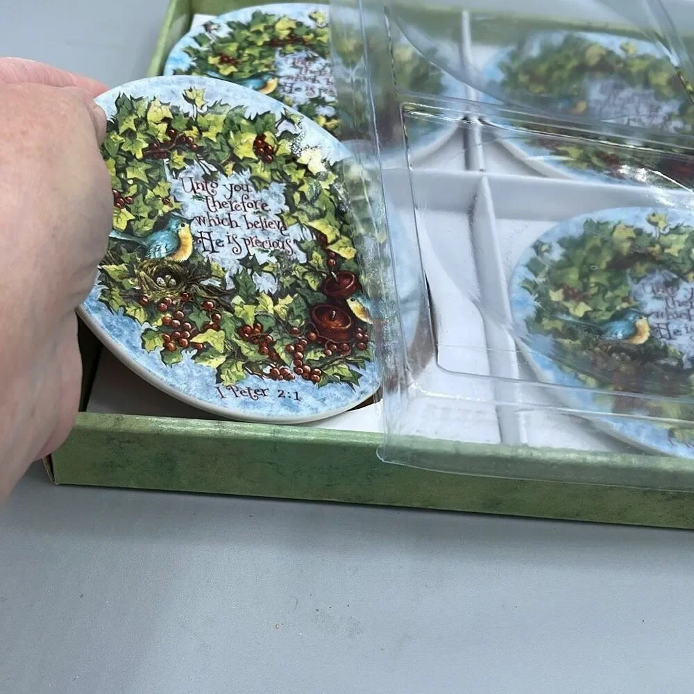 Christmas appetizer plates by Shelly Reeves.